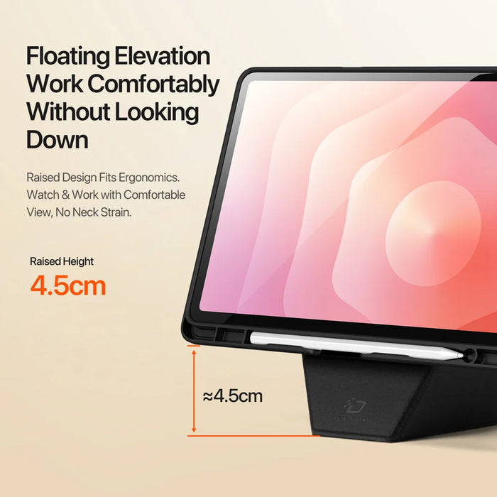 DUX DUCIS For Samsung Galaxy Tab S11 Tablet Case  Vers Series Multi-function Folding Stand Leather Cover - Black - 6