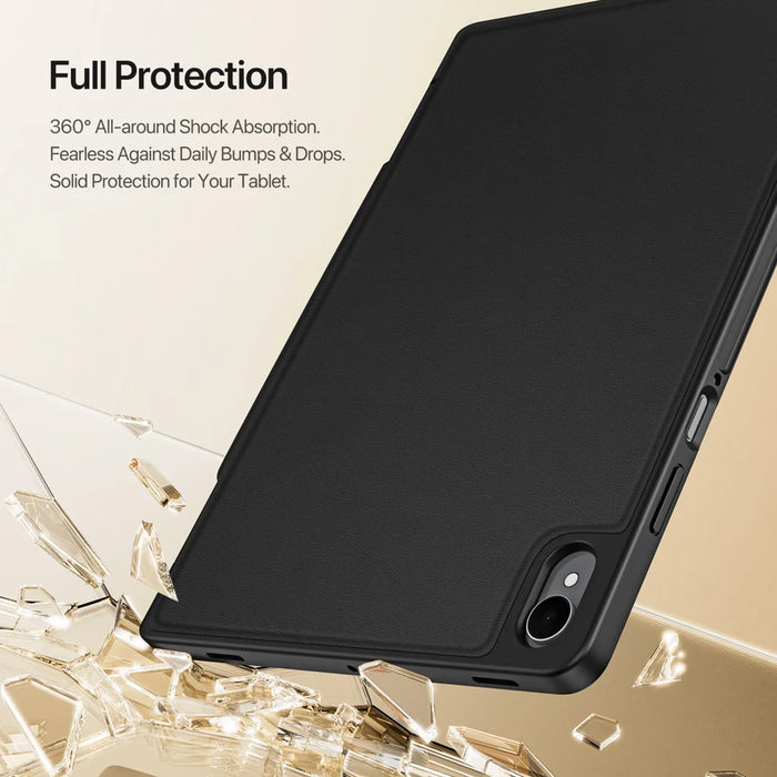 DUX DUCIS For Samsung Galaxy Tab S11 Tablet Case  Vers Series Multi-function Folding Stand Leather Cover - Black - 7
