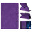 For iPad mini (2024)  /  (2021) Case Rotating Stand Card Holder Smile Imprinted Microfiber Leather Tablet Cover - Purple - 1