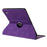 For iPad mini (2024)  /  (2021) Case Rotating Stand Card Holder Smile Imprinted Microfiber Leather Tablet Cover - Purple - 3