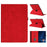 Tablet Case For iPad 9.7-inch (2018)  /  (2017)  /  Air 2  /  Air (2013) Rotating Stand Card Holder Smile Imprinted Microfiber Leather Cover - Red - 1