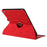 Tablet Case For iPad 9.7-inch (2018)  /  (2017)  /  Air 2  /  Air (2013) Rotating Stand Card Holder Smile Imprinted Microfiber Leather Cover - Red - 3