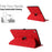 Tablet Case For iPad 9.7-inch (2018)  /  (2017)  /  Air 2  /  Air (2013) Rotating Stand Card Holder Smile Imprinted Microfiber Leather Cover - Red - 6