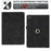 For Samsung Galaxy Tab A7 10.4 (2020) Case Rotating Stand Card Holder Smile Imprinted Microfiber Leather Tablet Cover - Black - 5