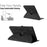 For Samsung Galaxy Tab A7 10.4 (2020) Case Rotating Stand Card Holder Smile Imprinted Microfiber Leather Tablet Cover - Black - 6