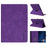 For Samsung Galaxy Tab A11+  /  A9+ Case Rotating Stand Card Holder Smile Imprinted Microfiber Leather Tablet Cover - Purple - 1