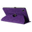 For Samsung Galaxy Tab A11+  /  A9+ Case Rotating Stand Card Holder Smile Imprinted Microfiber Leather Tablet Cover - Purple - 4