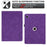 For Samsung Galaxy Tab A11+  /  A9+ Case Rotating Stand Card Holder Smile Imprinted Microfiber Leather Tablet Cover - Purple - 5