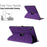 For Samsung Galaxy Tab A11+  /  A9+ Case Rotating Stand Card Holder Smile Imprinted Microfiber Leather Tablet Cover - Purple - 6