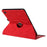 For Samsung Galaxy Tab A 10.1 (2019) Case Rotating Stand Card Holder Smile Imprinted Microfiber Leather Tablet Cover - Red - 3