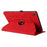 For Samsung Galaxy Tab A 10.1 (2019) Case Rotating Stand Card Holder Smile Imprinted Microfiber Leather Tablet Cover - Red - 4