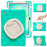 For Samsung  Galaxy Tab A11+ Kickstand Case with Shoulder Strap TPU + PC + Silicone Tablet Cover - Mint Green - 1