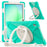 For Samsung  Galaxy Tab A11+ Kickstand Case with Shoulder Strap TPU + PC + Silicone Tablet Cover - Mint Green - 2
