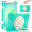 For Samsung Galaxy Tab A11+ Tablet Case TPU + PC + Silicone Cover Swivel Kickstand Handle Grip - Mint Green - 1