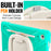 For Samsung Galaxy Tab A11+ Tablet Case TPU + PC + Silicone Cover Swivel Kickstand Handle Grip - Mint Green - 3