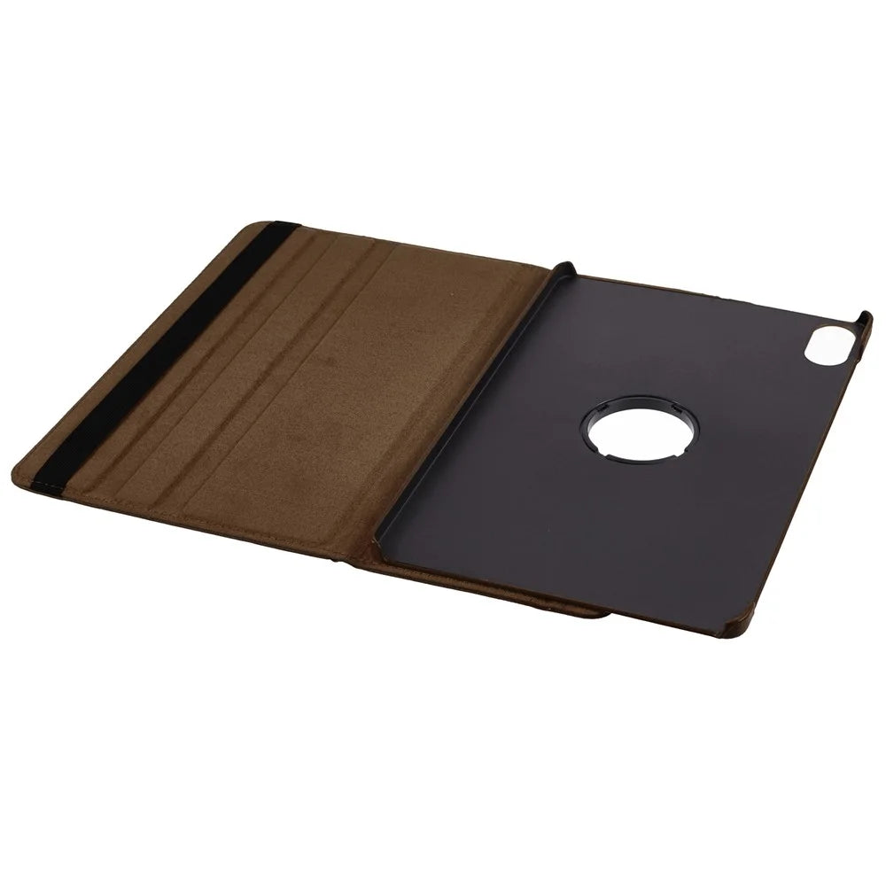 For Samsung Galaxy Tab S11 Case Rotating Stand PU Leather + PC Tablet Cover with Elastic Band - Brown - 4