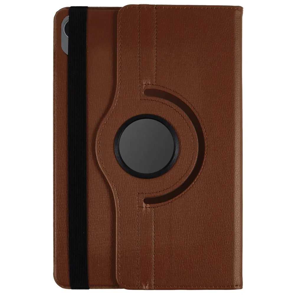 For Samsung Galaxy Tab S11 Case Rotating Stand PU Leather + PC Tablet Cover with Elastic Band - Brown - 6