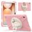 For Samsung Galaxy Tab A11+ Kickstand Case TPU PC Silicone Tablet Cover with Shoulder Strap - Pink - 1