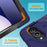For Samsung Galaxy Tab S11 Ultra Kickstand Case TPU PC Silicone Tablet Cover with Shoulder Strap - Navy Blue - 5