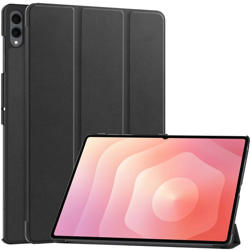 For Samsung Galaxy Tab S11 Ultra Case Anti-Drop Leather Stand Tablet Cover - Black - 1