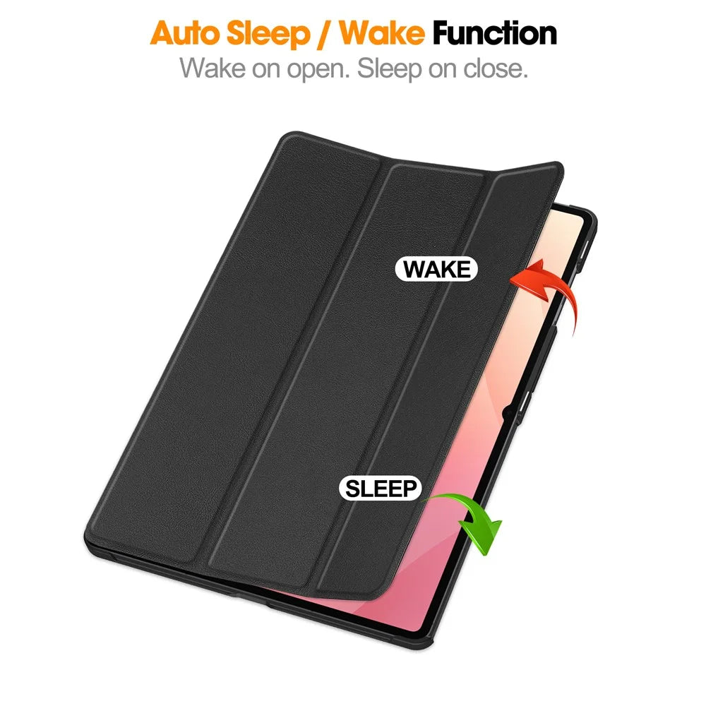 For Samsung Galaxy Tab S11 Ultra Case Anti-Drop Leather Stand Tablet Cover - Black - 4