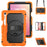 For Samsung Galaxy Tab S11 Case PC + Silicone Tablet Cover with PET Film and Shoulder Strap - Orange - 1