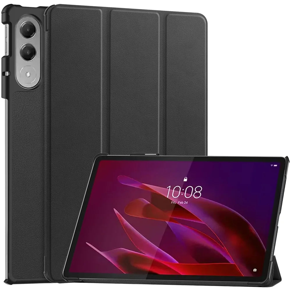 For Lenovo Yoga Tab 11.1 Case Anti-Drop Leather Stand Tablet Cover - Black - 1