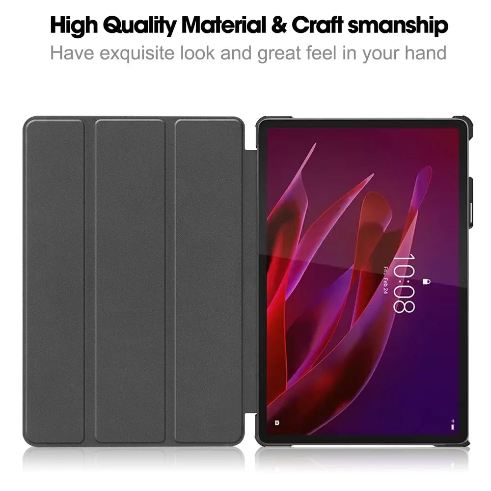 For Lenovo Yoga Tab 11.1 Case Anti-Drop Leather Stand Tablet Cover - Black - 2