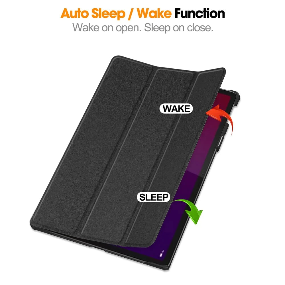 For Lenovo Yoga Tab 11.1 Case Anti-Drop Leather Stand Tablet Cover - Black - 4