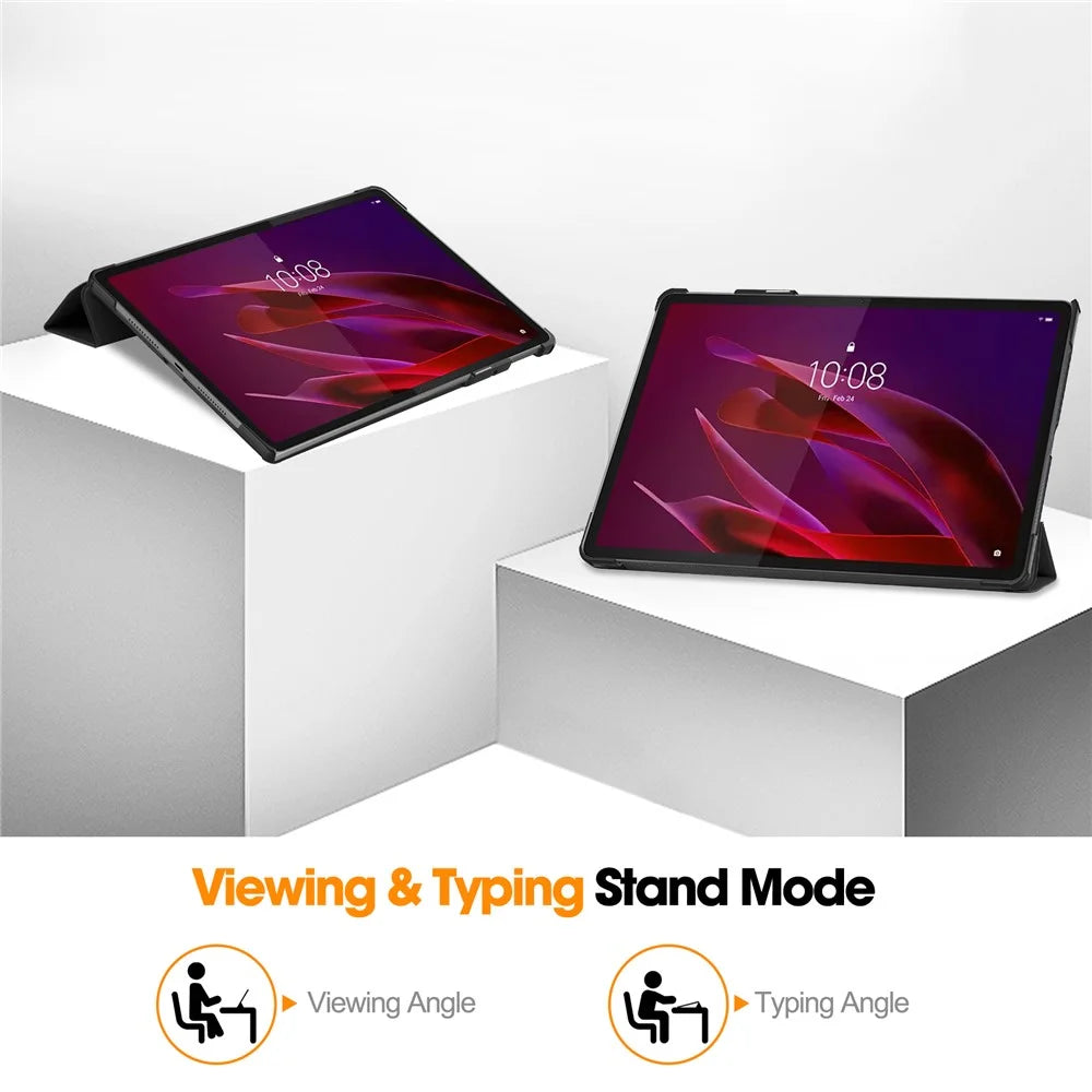 For Lenovo Yoga Tab 11.1 Case Anti-Drop Leather Stand Tablet Cover - Black - 5