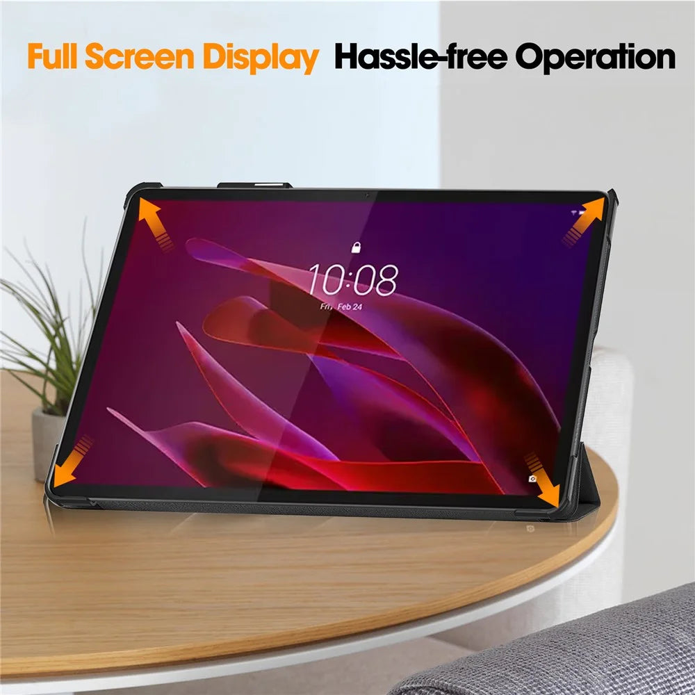 For Lenovo Yoga Tab 11.1 Case Anti-Drop Leather Stand Tablet Cover - Black - 6