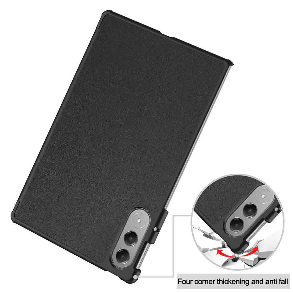 For Lenovo Yoga Tab 11.1 Case Anti-Drop Leather Stand Tablet Cover - Black - 7