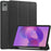 For Lenovo Idea Tab Plus Stand Case Shock-Absorbent Leather Tablet Cover with Pen Slot - Black - 1