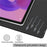 For Lenovo Idea Tab Plus Stand Case Shock-Absorbent Leather Tablet Cover with Pen Slot - Black - 4