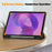 For Lenovo Idea Tab Plus Stand Case Shock-Absorbent Leather Tablet Cover with Pen Slot - Black - 7