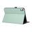 For iPad mini (2024)  /  (2021) Case Foldable Stand Leather Tablet Cover with Handheld Wristband - Green - 4