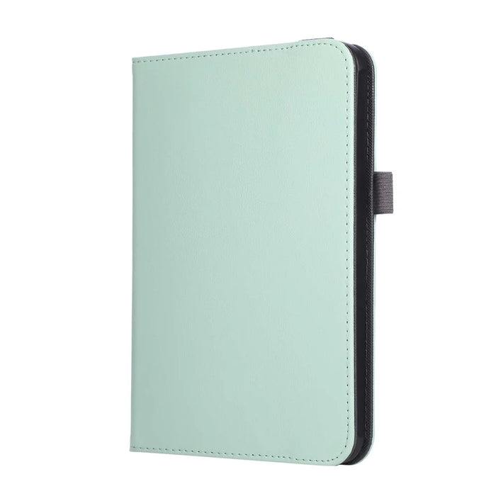 For iPad mini (2024)  /  (2021) Case Foldable Stand Leather Tablet Cover with Handheld Wristband - Green - 6