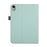 For iPad mini (2024)  /  (2021) Case Foldable Stand Leather Tablet Cover with Handheld Wristband - Green - 7
