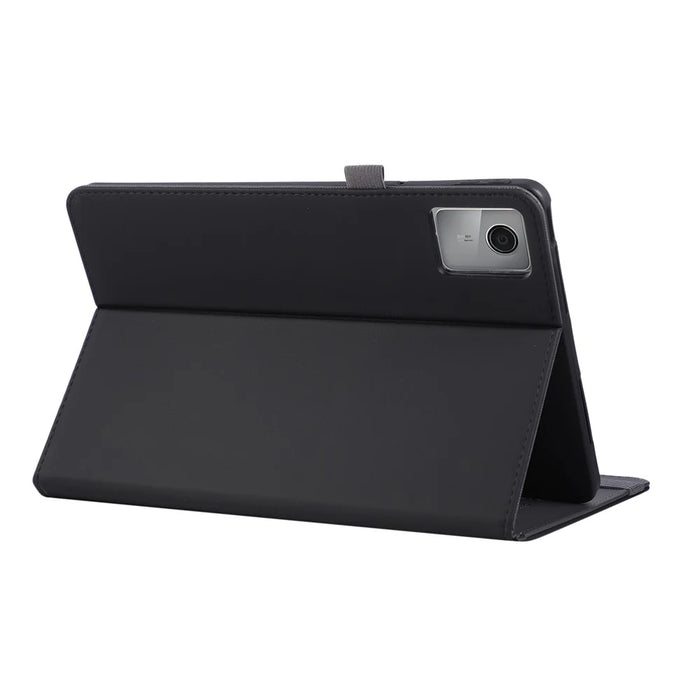 For Lenovo Tab M11 Case Foldable Stand Leather Tablet Cover with Handheld Wristband - Black - 3
