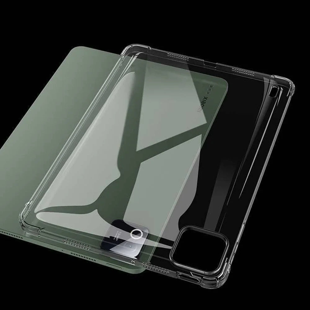 For Xiaomi Pad 8  /  8 Pro Case TPU Drop-Resistant Clear Tablet Cover + Tempered Glass Screen Film - 5