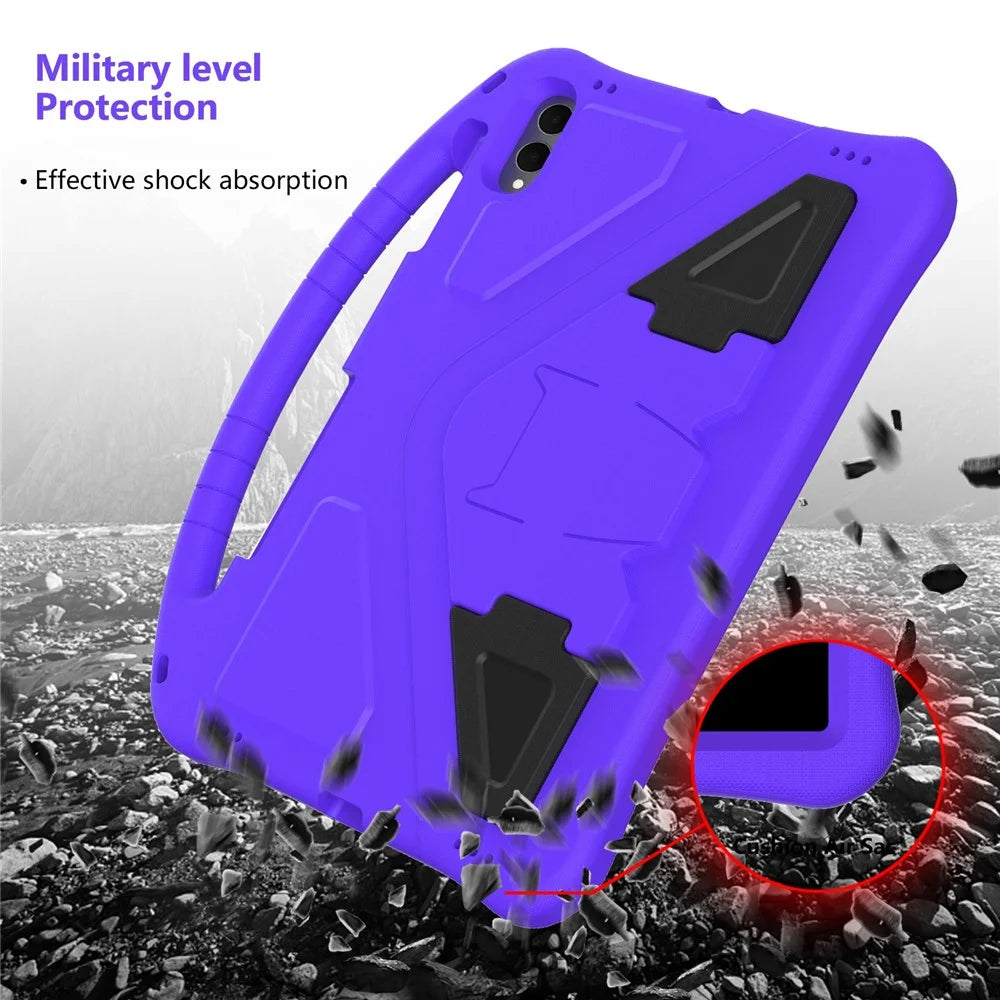 For Samsung Galaxy Tab S11 Ultra Case EVA Tablet Cover with Handle Kickstand Children Friendly - Purple - 5