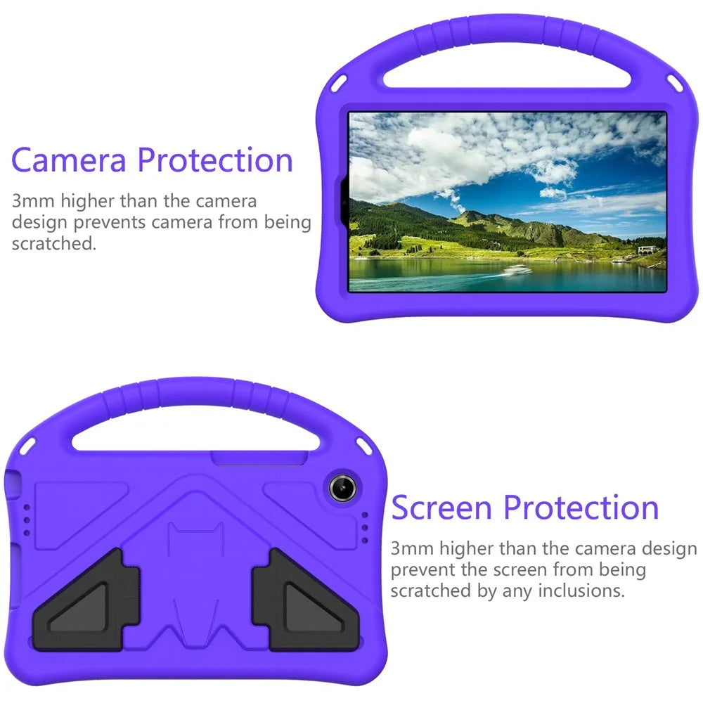 For Lenovo Tab K9 Case EVA Tablet Cover with Handle Kickstand Children Friendly - Purple - 4