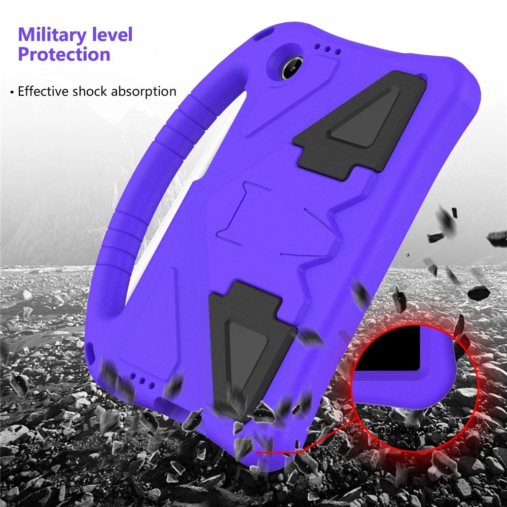 For Lenovo Tab K9 Case EVA Tablet Cover with Handle Kickstand Children Friendly - Purple - 5