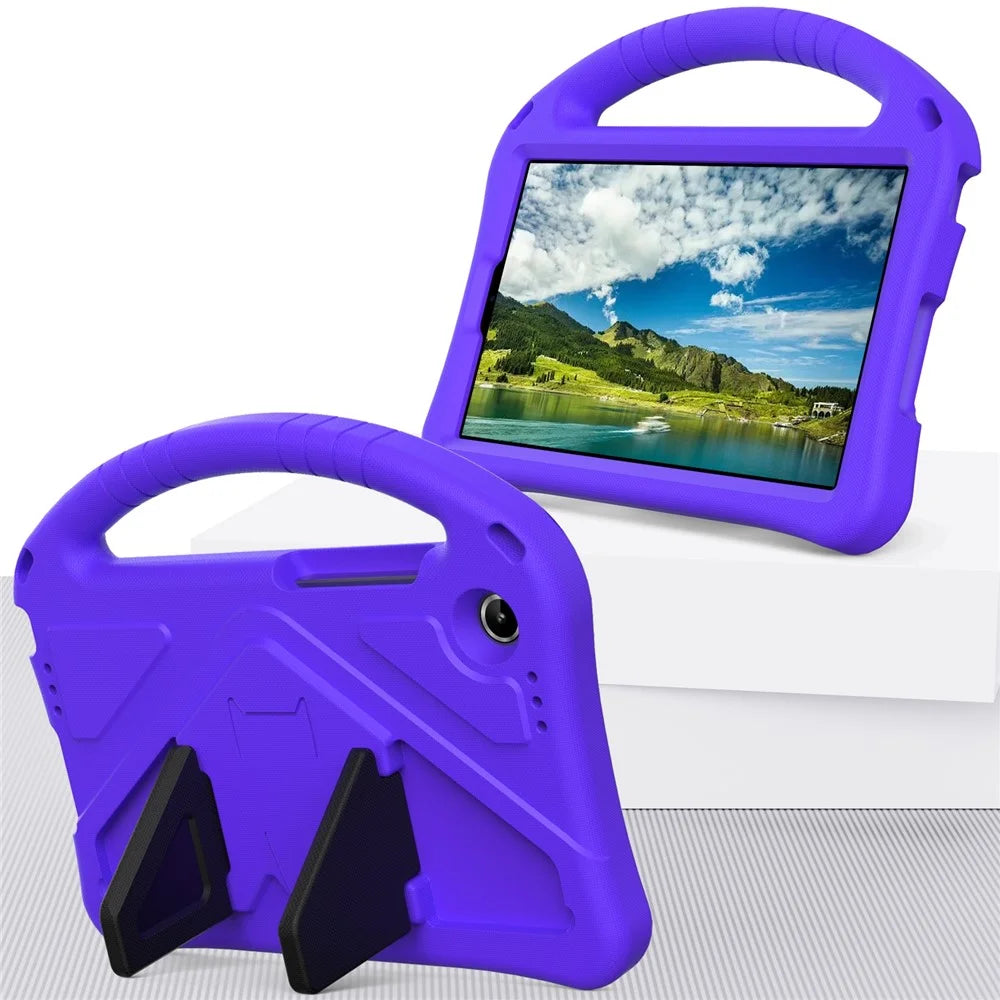 For Lenovo Tab K9 Case EVA Tablet Cover with Handle Kickstand Children Friendly - Purple - 7