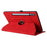 Microfiber Leather Case for Samsung Galaxy Tab S10+ / S9 FE+ / S9+ Rotating Stand Card Holder Smile Imprinted Tablet Cover - Red - 4