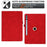 Microfiber Leather Case for Samsung Galaxy Tab S10+ / S9 FE+ / S9+ Rotating Stand Card Holder Smile Imprinted Tablet Cover - Red - 5