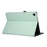 For Samsung Galaxy Tab A11+ / A9+ Case Foldable Stand Leather Tablet Cover with Handheld Wristband - Green - 3