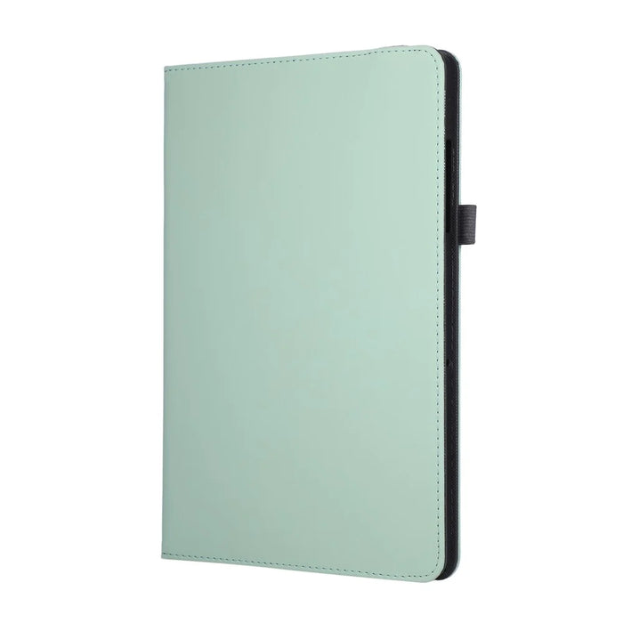 For Samsung Galaxy Tab A11 / A9 Case Foldable Stand Leather Tablet Cover with Handheld Wristband - Green - 6