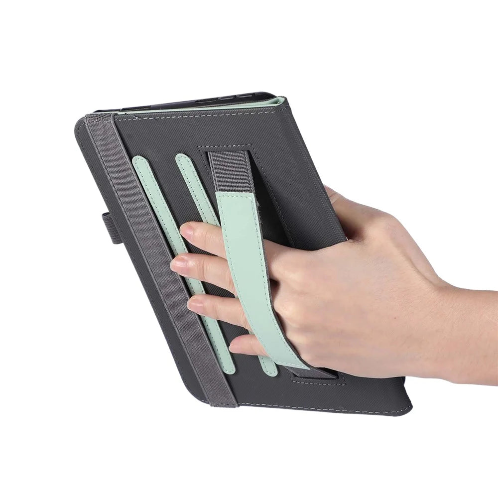 Tablet Case For iPad 10.2 (2021)  /  (2020)  /  (2019)  /  Air 10.5 inch (2019) Foldable Stand Leather Cover with Handheld Wristband - Green - 5