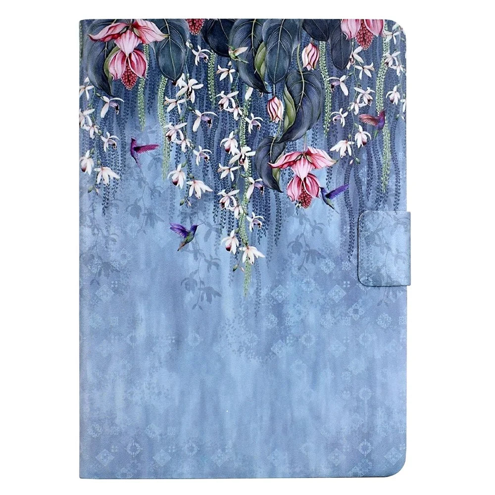 For Samsung Galaxy Tab S11 Case Card Holder Pattern Print Leather Cover - Bird - 7